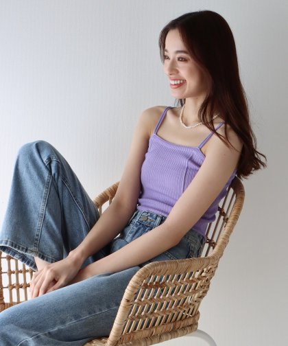 【SALE】細紐サマーニットリブキャミソール【ネコポス】