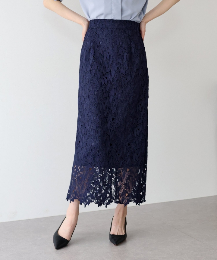 【TIME SALE】フラワーレースタイトスカート