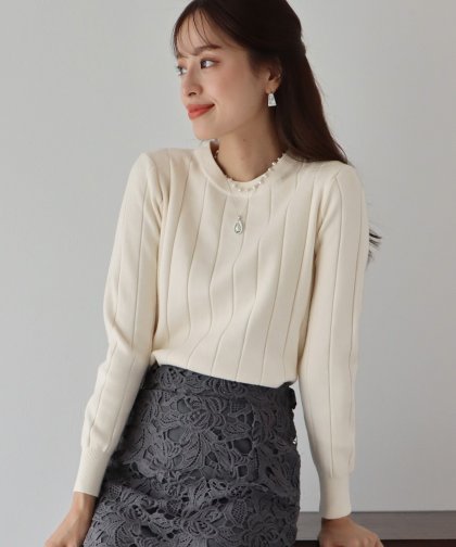 ワイドリブニットトップス ワイドリブニットトップス