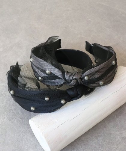 パールチュールリボンカチューシャ パールチュールリボンカチューシャ