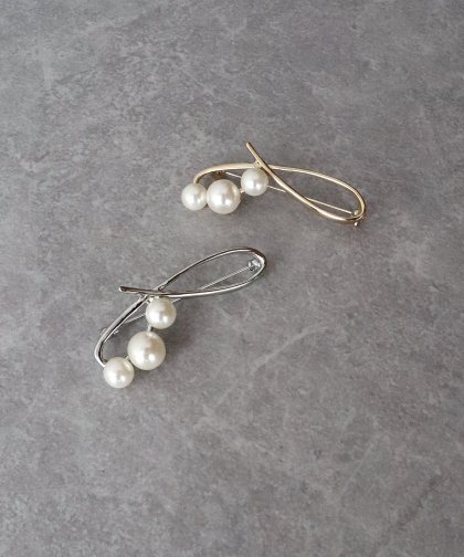 ウェーブパールブローチ【ネコポス】