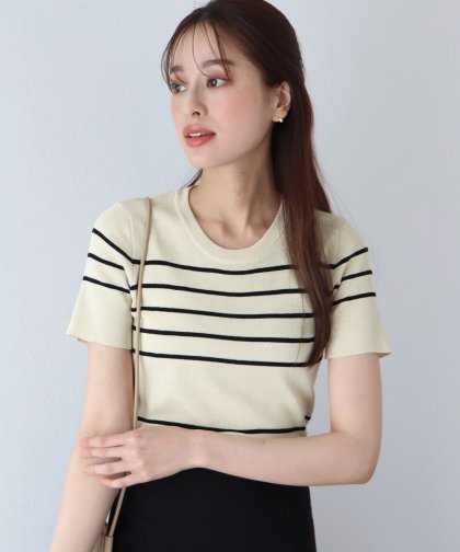 【TIME SALE】ボーダーサマーニット【ネコポス】