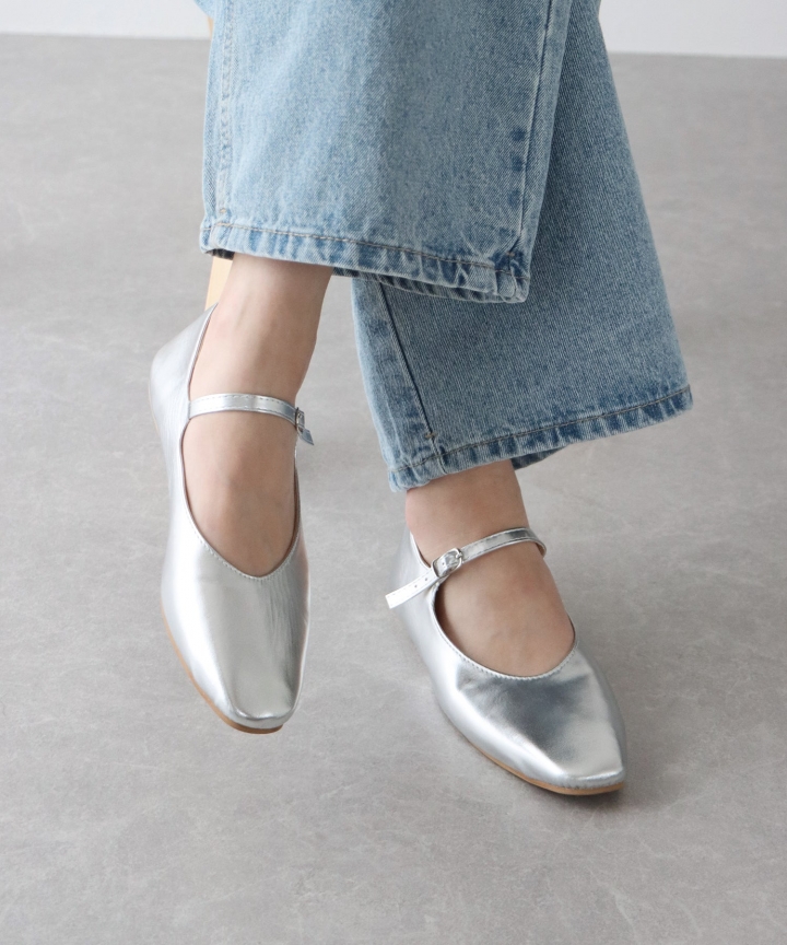 【SALE】ストラップフラットシューズ