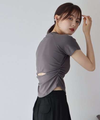 【SALE】バックオープンカットソー【ネコポス】 【SALE】バックオープンカットソー【ネコポス】