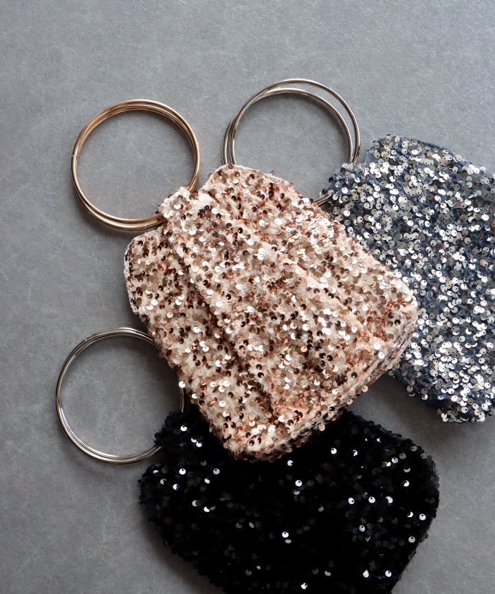 レース?スパンコール2wayミニパーティーバッグ