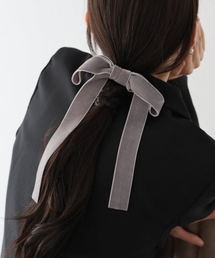 ロングベロアリボンシュシュ【ネコポス】 ロングベロアリボンシュシュ【ネコポス】