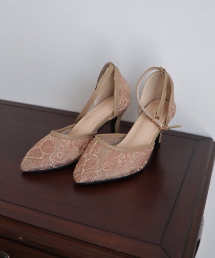 【SALE】フラワーレースパンプス 【SALE】フラワーレースパンプス