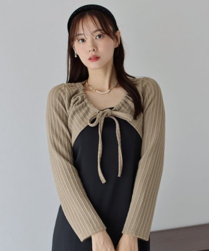 【SALE】フロントリボンボレロ