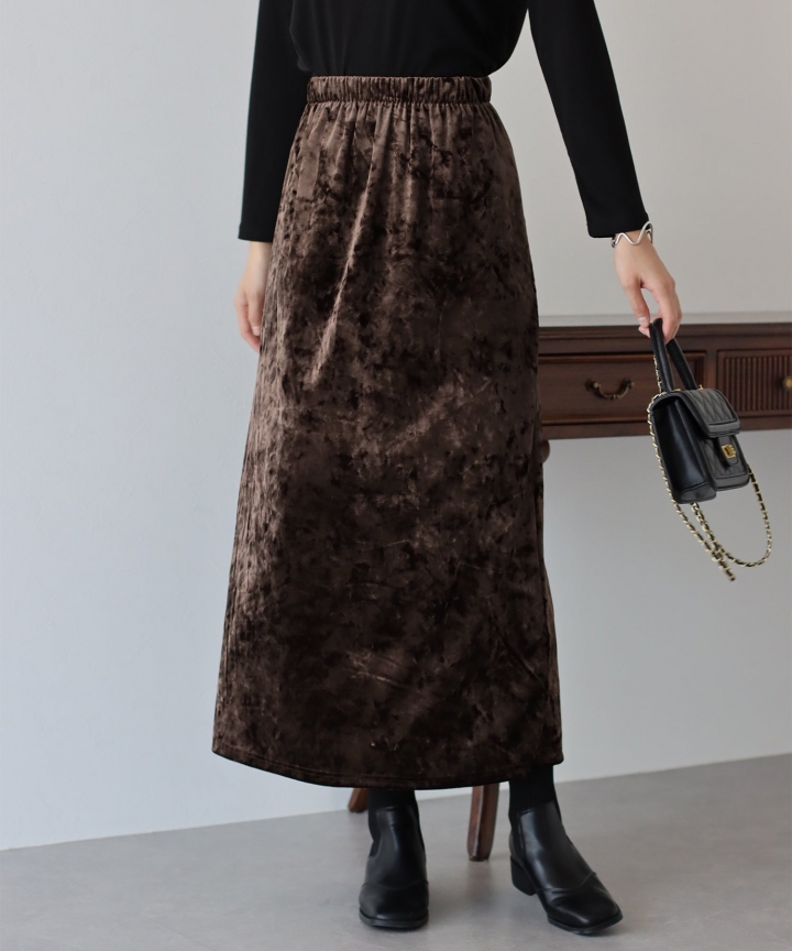 【SALE】クラッシュベロアタイトスカート