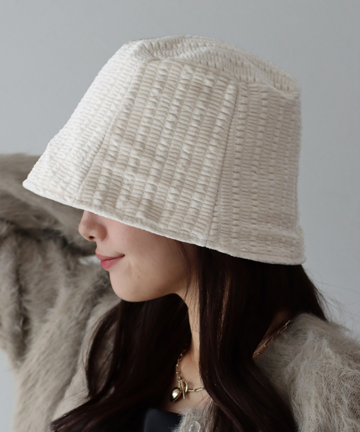 【SALE】ベロアジャガードバケットハット