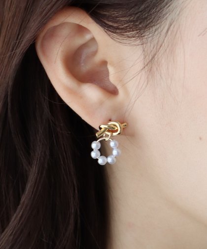 ミニパールノットピアス【ネコポス】 ミニパールノットピアス【ネコポス】