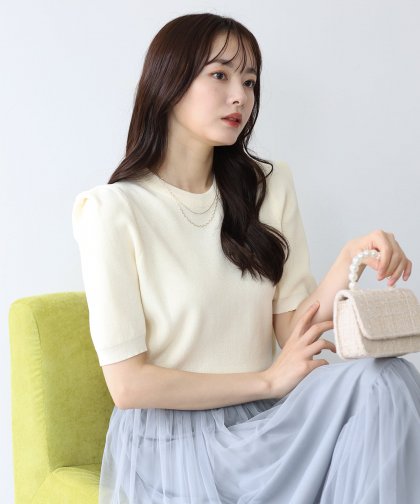 【SALE】タックスリーブサマーニット