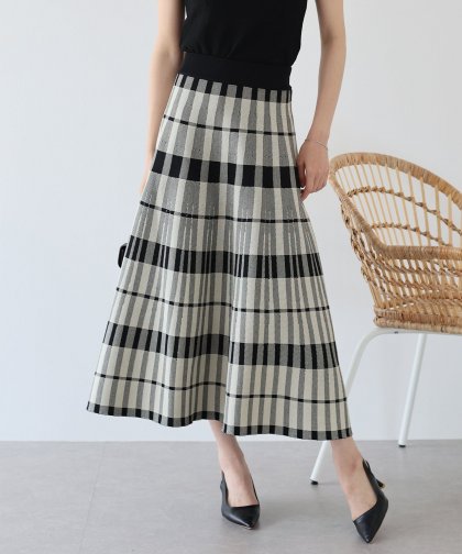 【SALE】チェックニットスカート 【SALE】チェックニットスカート