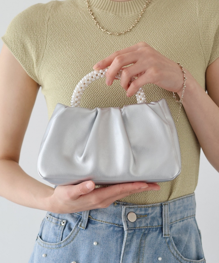 【SALE】パールハンドル2WAYミニバッグ 【SALE】パールハンドル2WAYミニバッグ