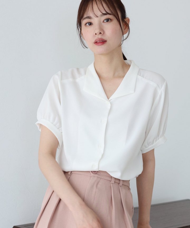 【SALE】ウイングカラーブラウス【ネコポス】