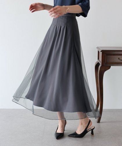 ハイウエストチュールスカート
