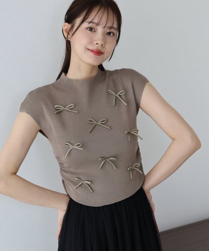 【SALE】リボンフレンチニット【ネコポス】 【SALE】リボンフレンチニット【ネコポス】