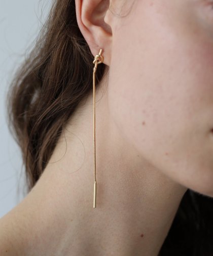 ノット×スネークチェーンピアス【ネコポス】 ノット×スネークチェーンピアス【ネコポス】