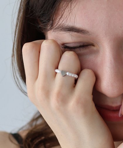 ハートパールリング【ネコポス】 ハートパールリング【ネコポス】