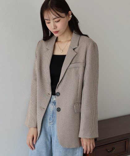 チェックテーラードジャケット チェックテーラードジャケット