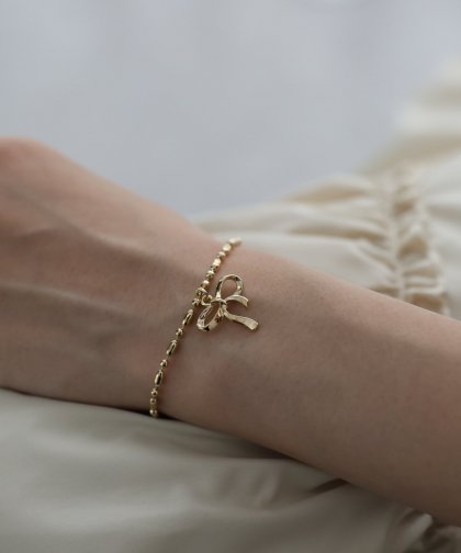 ボールチェーンリボンブレスレット【ネコポス】