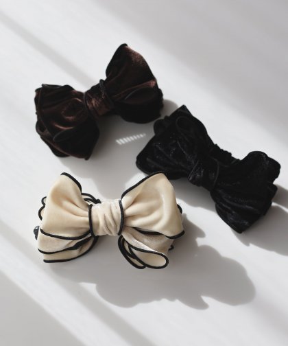 リボンベロアバナナクリップ リボンベロアバナナクリップ