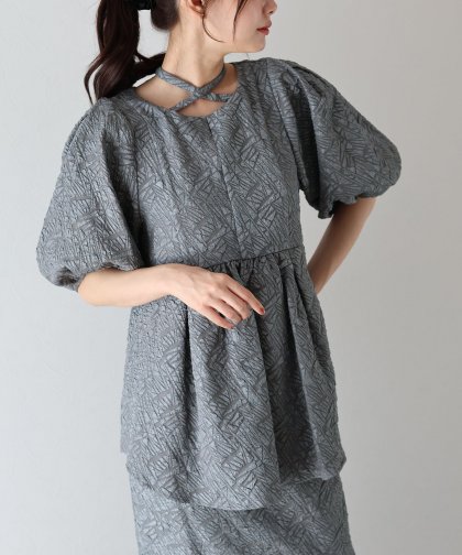 【TIME SALE】ジャガードセットアップドレス