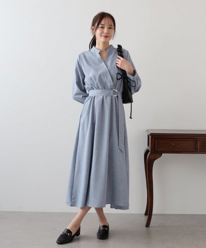 【TIME SALE】カシュクールシャツワンピース