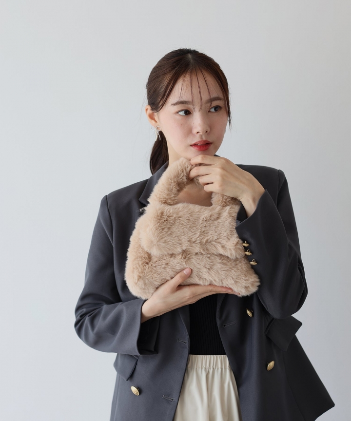 【TIME SALE】フラップファーバッグ