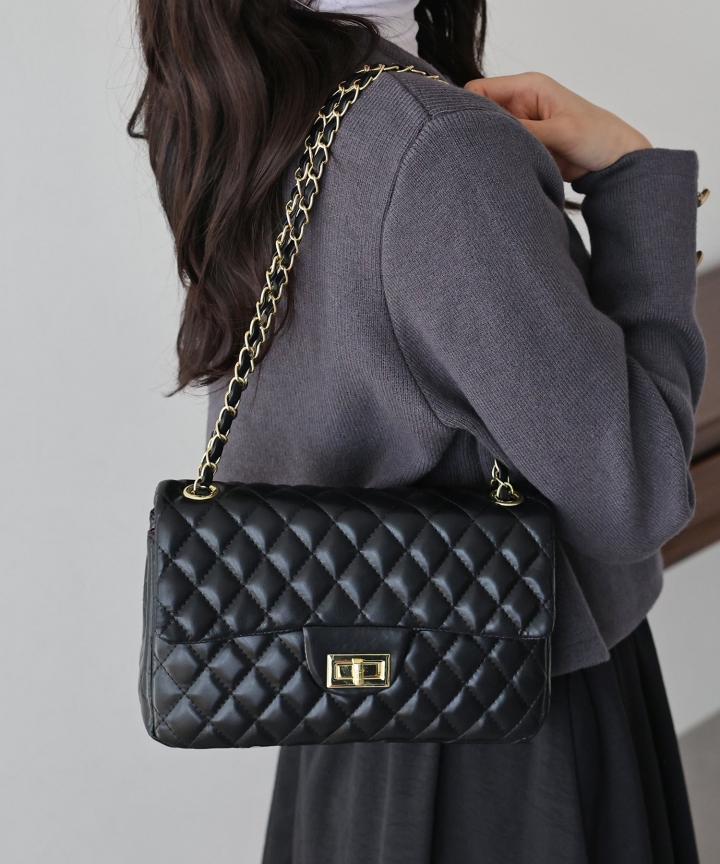 2WAYチェーンショルダーキルティングバッグ