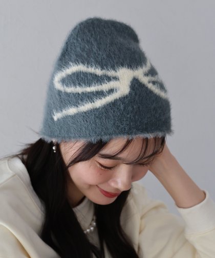 【SALE】リボンシャギービーニー【ネコポス】