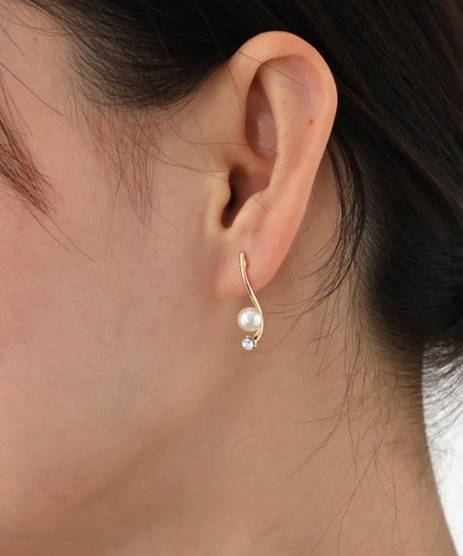 ラッパパールピアス【ネコポス】 ラッパパールピアス【ネコポス】