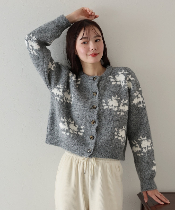【SALE】ジャガードニットカーディガン
