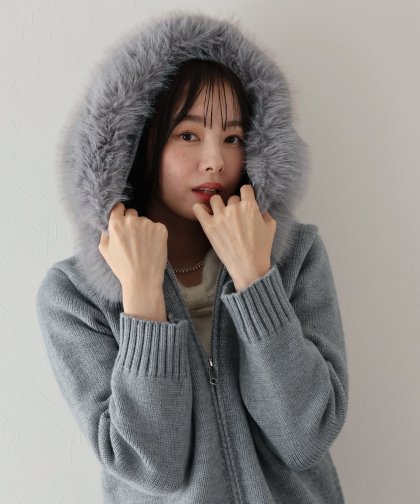 ファーニットパーカー