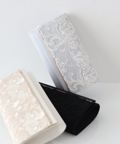 刺繍レースクラッチバッグ 刺繍レースクラッチバッグ