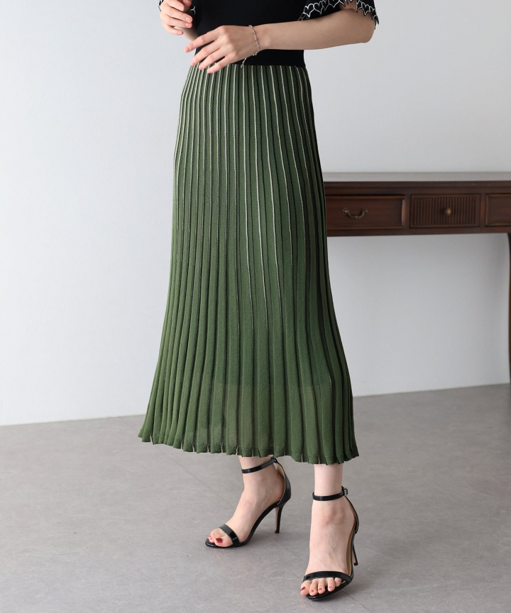 【SALE】シアーストライプニットスカート 【SALE】シアーストライプニットスカート