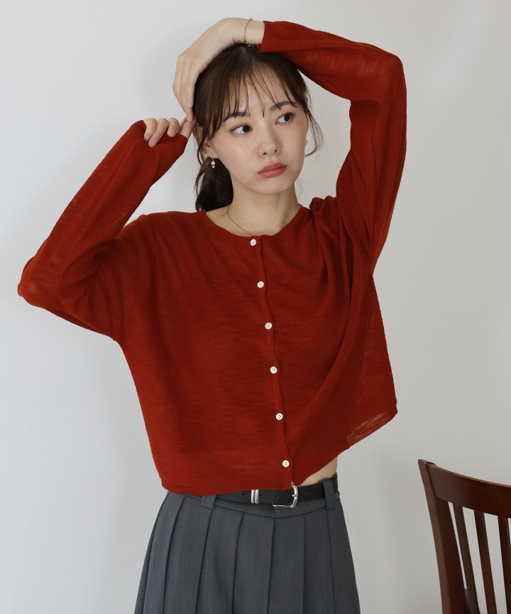 【TIME SALE】シアーニットカーディガン【ネコポス】 【TIME SALE】シアーニットカーディガン【ネコポス】