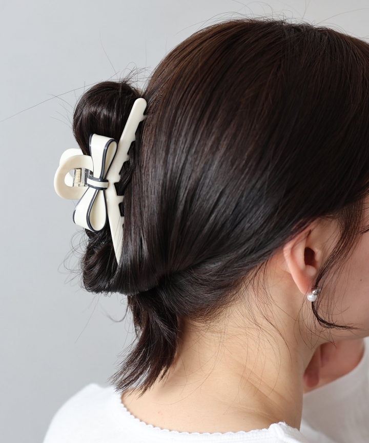 配色リボンバンスクリップ