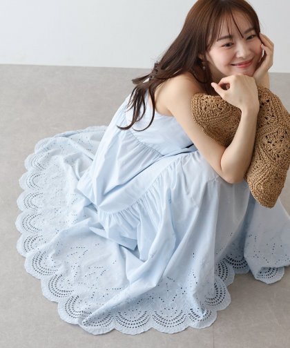 【TIME SALE】選べる丈?コットンレースキャミワンピース 【TIME SALE】選べる丈?コットンレースキャミワンピース