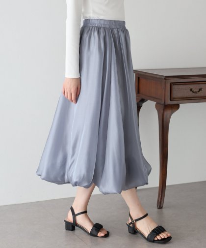 【TIME SALE】サテンオーガンジーバルーンスカート 【TIME SALE】サテンオーガンジーバルーンスカート