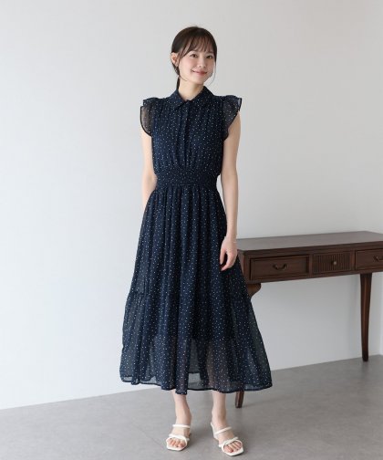 【TIME SALE】プリントフリルワンピース 【TIME SALE】プリントフリルワンピース