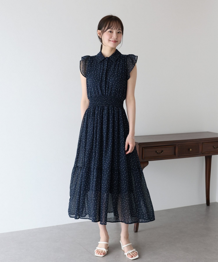 【TIME SALE】プリントフリルワンピース