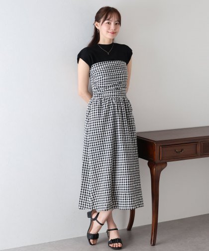 【SALE】タックベアワンピース 【SALE】タックベアワンピース