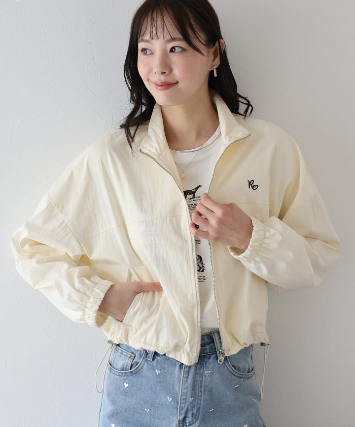 【TIME SALE】ワンポイント刺繍ブルゾン