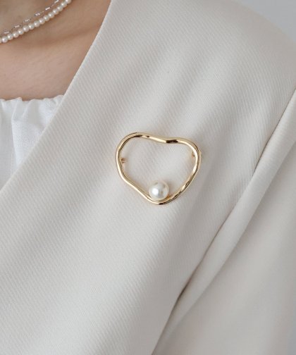 ニュアンスサークルブローチ【ネコポス】