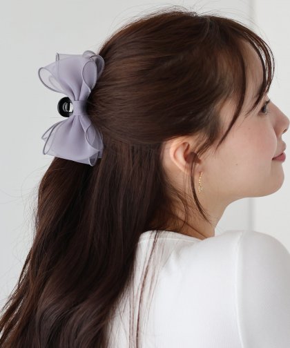 オーガンジーリボンバンスクリップ オーガンジーリボンバンスクリップ