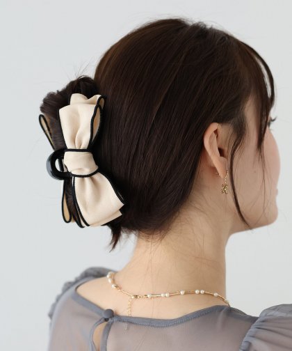 配色リボンヘアクリップ 配色リボンヘアクリップ