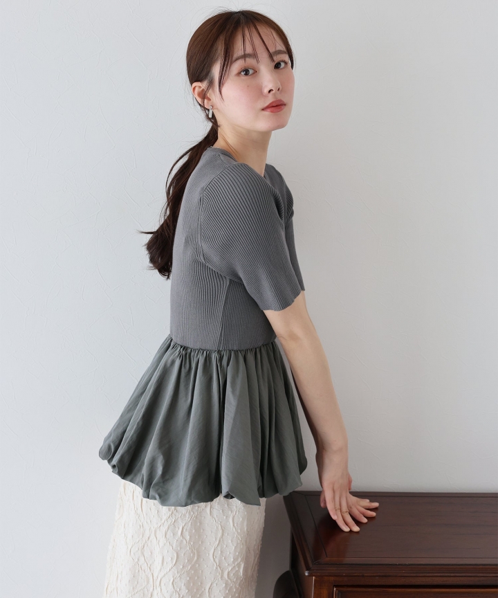 【TIME SALE】バルーンドッキングニット