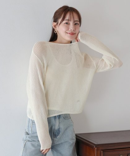 【SALE】メッシュニット+タンクトップSET 【SALE】メッシュニット+タンクトップSET