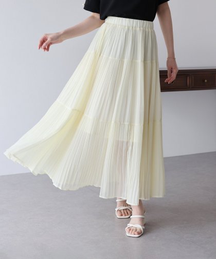 【TIME SALE】シフォンプリーツスカート